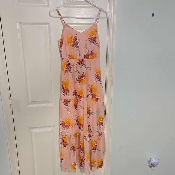 Vibrant Floral Spaghetti Strap Dress - Picture 1 of 7